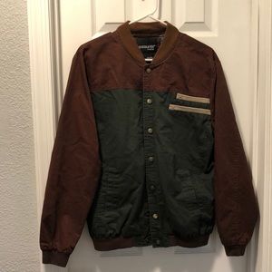 Worksmen Bomber Jacket. Snap buttons. Interior pocket